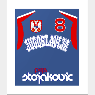 Peja Stojakovic Retro Yugoslavia Euro Basketball Fan Design Posters and Art